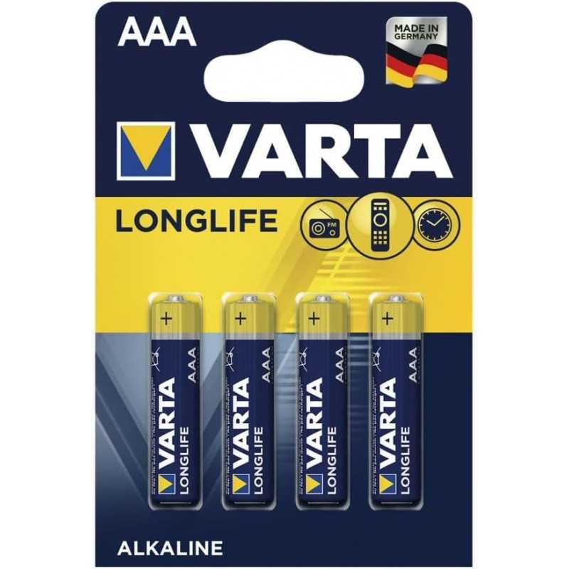 Pile alcaline AAA - LR03 LONGLIFE (Blister 4 unités) Ø10,5 x 44,5 mm, idéale pour Les appareils Qui nécessitent Une énergie Pile alcaline AAA - LR03 LONGLIFE (Blister 4 unités) Ø10,5 x 44,5 mm, idéale pour Les appareils Qui nécessitent Une énergie