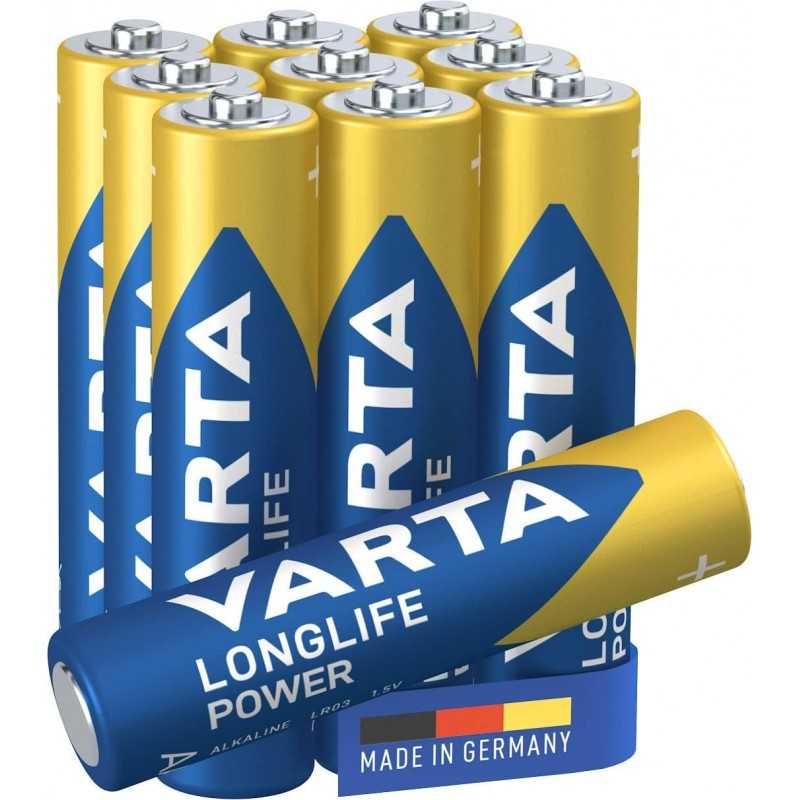 VARTA Piles Bloc 9V, lot de 2, Longlife Power, Alcalines, pour détecteurs de fumée, alarmes incendie, microphones VARTA Piles Bloc 9V, lot de 2, Longlife Power, Alcalines, pour détecteurs de fumée, alarmes incendie, microphones