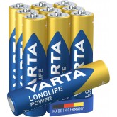VARTA Piles Bloc 9V, lot de 2, Longlife Power, Alcalines, pour détecteurs de fumée, alarmes incendie, microphones