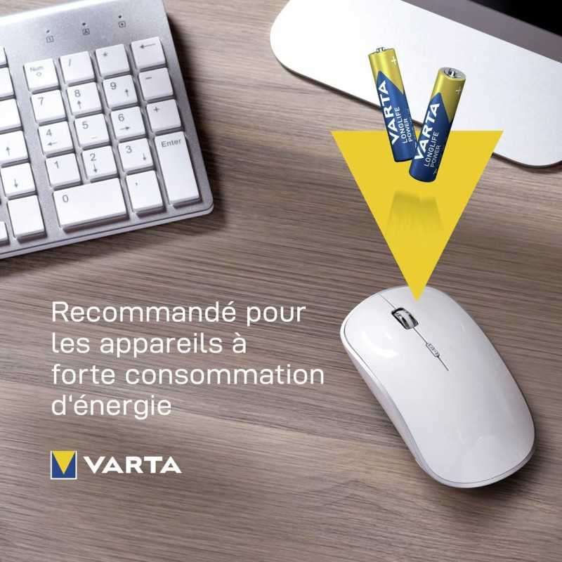VARTA Piles Bloc 9V, lot de 2, Longlife Power, Alcalines, pour détecteurs de fumée, alarmes incendie, microphones