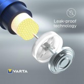 VARTA Piles Bloc 9V, lot de 2, Longlife Power, Alcalines, pour détecteurs de fumée, alarmes incendie, microphones