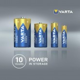 VARTA Piles Bloc 9V, lot de 2, Longlife Power, Alcalines, pour détecteurs de fumée, alarmes incendie, microphones