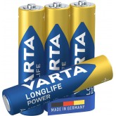 VARTA Piles Bloc 9V, lot de 2, Longlife Power, Alcalines, pour détecteurs de fumée, alarmes incendie, microphones