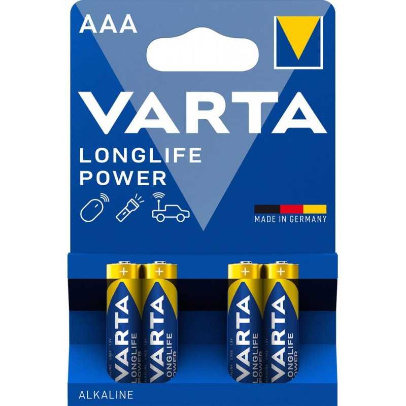 VARTA Piles Bloc 9V, lot de 2, Longlife Power, Alcalines, pour détecteurs de fumée, alarmes incendie, microphones