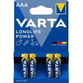 VARTA Piles Bloc 9V, lot de 2, Longlife Power, Alcalines, pour détecteurs de fumée, alarmes incendie, microphones