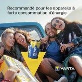 VARTA Piles Bloc 9V, lot de 2, Longlife Power, Alcalines, pour détecteurs de fumée, alarmes incendie, microphones