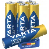 VARTA Piles Bloc 9V, lot de 2, Longlife Power, Alcalines, pour détecteurs de fumée, alarmes incendie, microphones