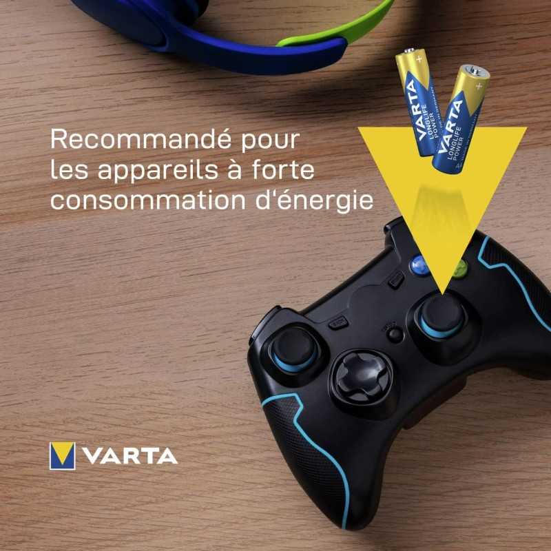 VARTA Piles Bloc 9V, lot de 2, Longlife Power, Alcalines, pour détecteurs de fumée, alarmes incendie, microphones