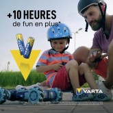 VARTA Piles Bloc 9V, lot de 2, Longlife Power, Alcalines, pour détecteurs de fumée, alarmes incendie, microphones