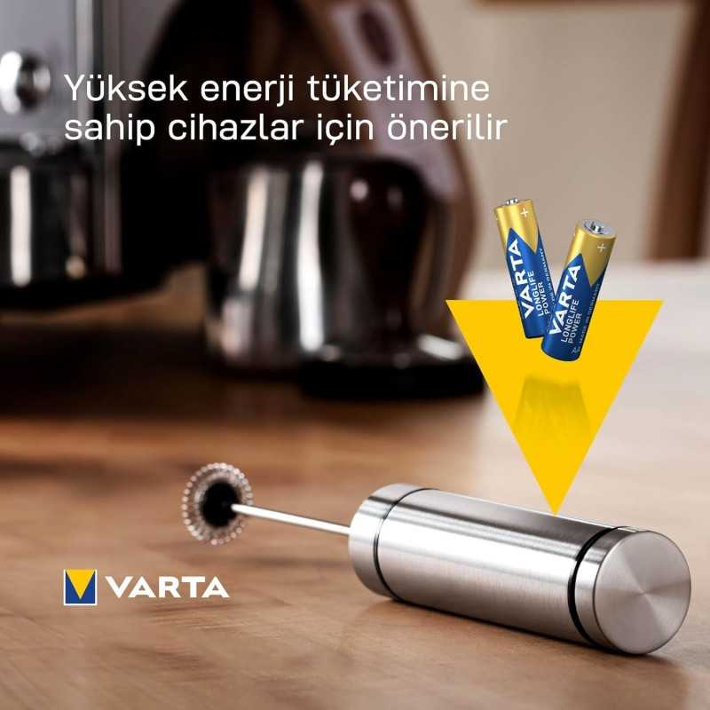 VARTA Piles Bloc 9V, lot de 2, Longlife Power, Alcalines, pour détecteurs de fumée, alarmes incendie, microphones