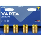 VARTA Piles Bloc 9V, lot de 2, Longlife Power, Alcalines, pour détecteurs de fumée, alarmes incendie, microphones