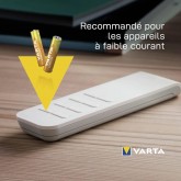 VARTA Piles Bloc 9V, lot de 2, Longlife Power, Alcalines, pour détecteurs de fumée, alarmes incendie, microphones