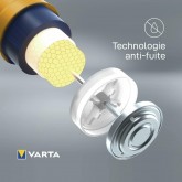 VARTA Piles Bloc 9V, lot de 2, Longlife Power, Alcalines, pour détecteurs de fumée, alarmes incendie, microphones