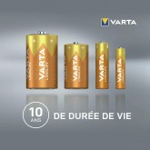 VARTA Piles Bloc 9V, lot de 2, Longlife Power, Alcalines, pour détecteurs de fumée, alarmes incendie, microphones