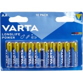 VARTA Piles Bloc 9V, lot de 2, Longlife Power, Alcalines, pour détecteurs de fumée, alarmes incendie, microphones