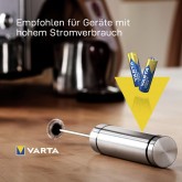VARTA Piles Bloc 9V, lot de 2, Longlife Power, Alcalines, pour détecteurs de fumée, alarmes incendie, microphones