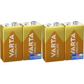 VARTA Piles Bloc 9V, lot de 2, Longlife Power, Alcalines, pour détecteurs de fumée, alarmes incendie, microphones