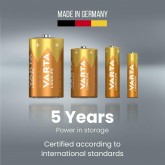 VARTA Piles Bloc 9V, lot de 2, Longlife Power, Alcalines, pour détecteurs de fumée, alarmes incendie, microphones