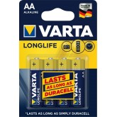 VARTA Piles Bloc 9V, lot de 2, Longlife Power, Alcalines, pour détecteurs de fumée, alarmes incendie, microphones