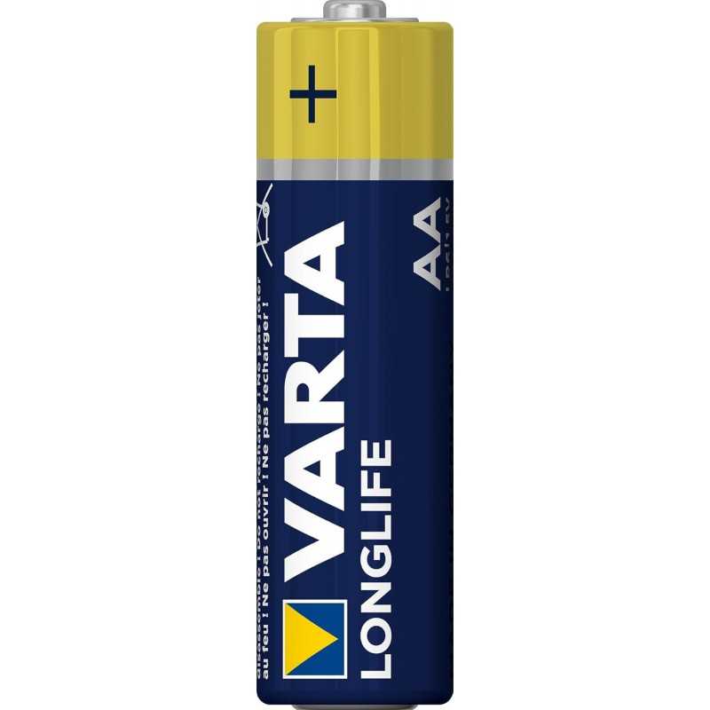 VARTA Piles Bloc 9V, lot de 2, Longlife Power, Alcalines, pour détecteurs de fumée, alarmes incendie, microphones