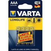 VARTA Piles Bloc 9V, lot de 2, Longlife Power, Alcalines, pour détecteurs de fumée, alarmes incendie, microphones