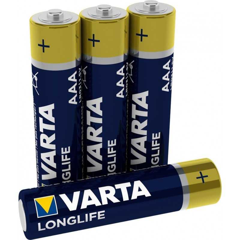 VARTA Piles Bloc 9V, lot de 2, Longlife Power, Alcalines, pour détecteurs de fumée, alarmes incendie, microphones