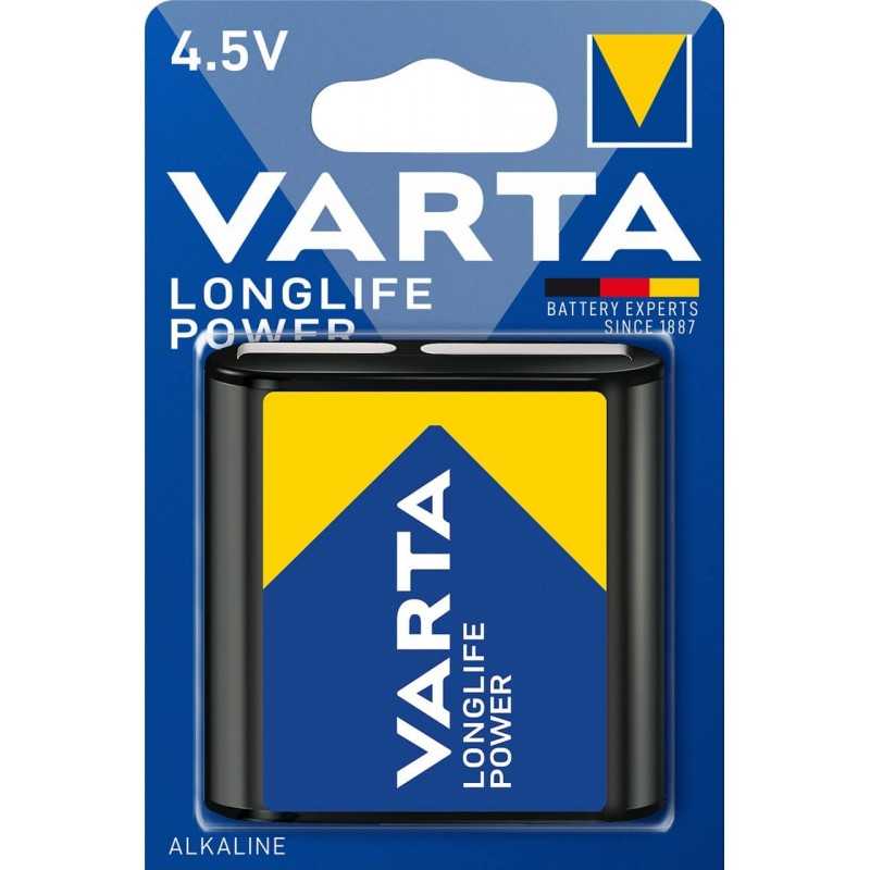 VARTA Piles Bloc 9V, lot de 2, Longlife Power, Alcalines, pour détecteurs de fumée, alarmes incendie, microphones