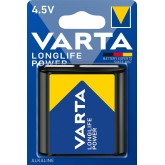 VARTA Piles Bloc 9V, lot de 2, Longlife Power, Alcalines, pour détecteurs de fumée, alarmes incendie, microphones