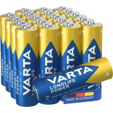 VARTA Piles Bloc 9V, lot de 2, Longlife Power, Alcalines, pour détecteurs de fumée, alarmes incendie, microphones