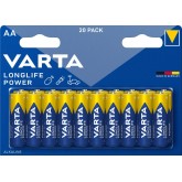 VARTA Piles Bloc 9V, lot de 2, Longlife Power, Alcalines, pour détecteurs de fumée, alarmes incendie, microphones