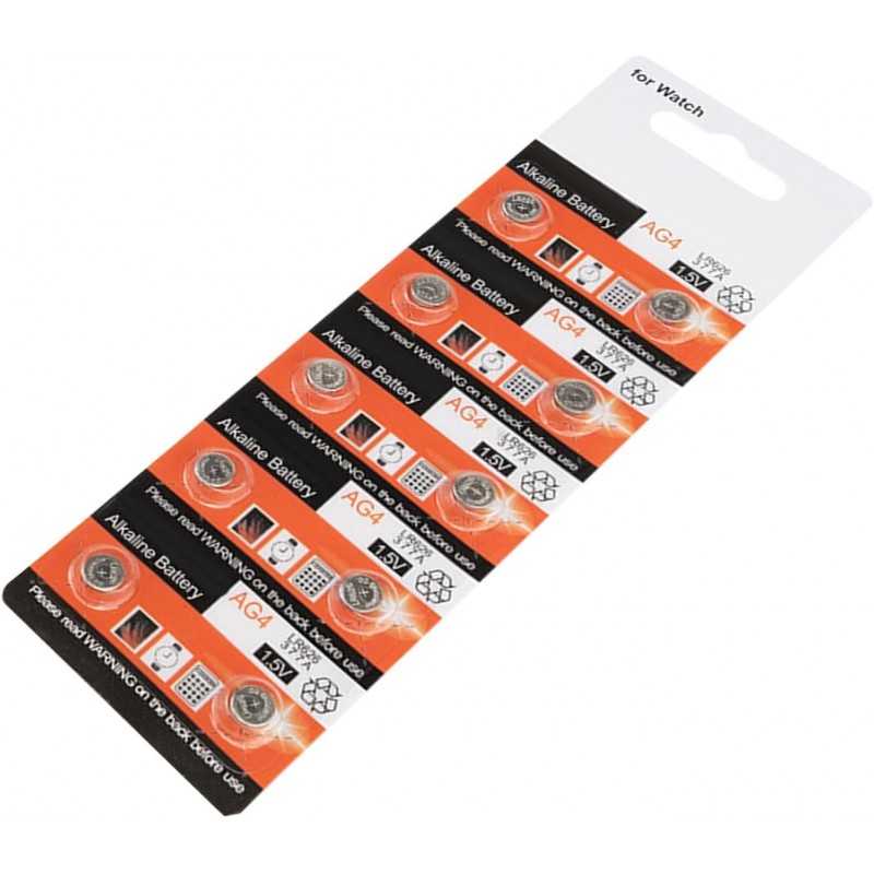 Lot de 20 piles bouton alcalines AG4 377/LR626sw haute performance pour montres et calculatrices