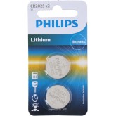 Philips Piles Bouton CR2025 2 Pièces - Pile Montre 3V/150 mAh - Convient pour Montres, Calculatrices et Porte-clés - Pile au
