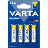 Pile AAA - LR03 Energy Value Pack (Blister 4 unités) Ø10,5 x 44,5 mm. Puissance et durabilité dans chacune, parfaites pour Vos