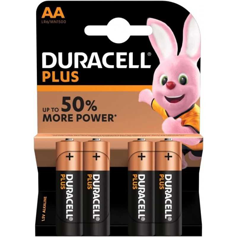 Duracell Plus Power Piles Alcalines type AA, Lot de 4 piles Duracell Plus Power Piles Alcalines type AA, Lot de 4 piles