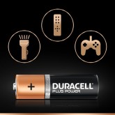 Duracell Plus Power Piles Alcalines type AA, Lot de 4 piles