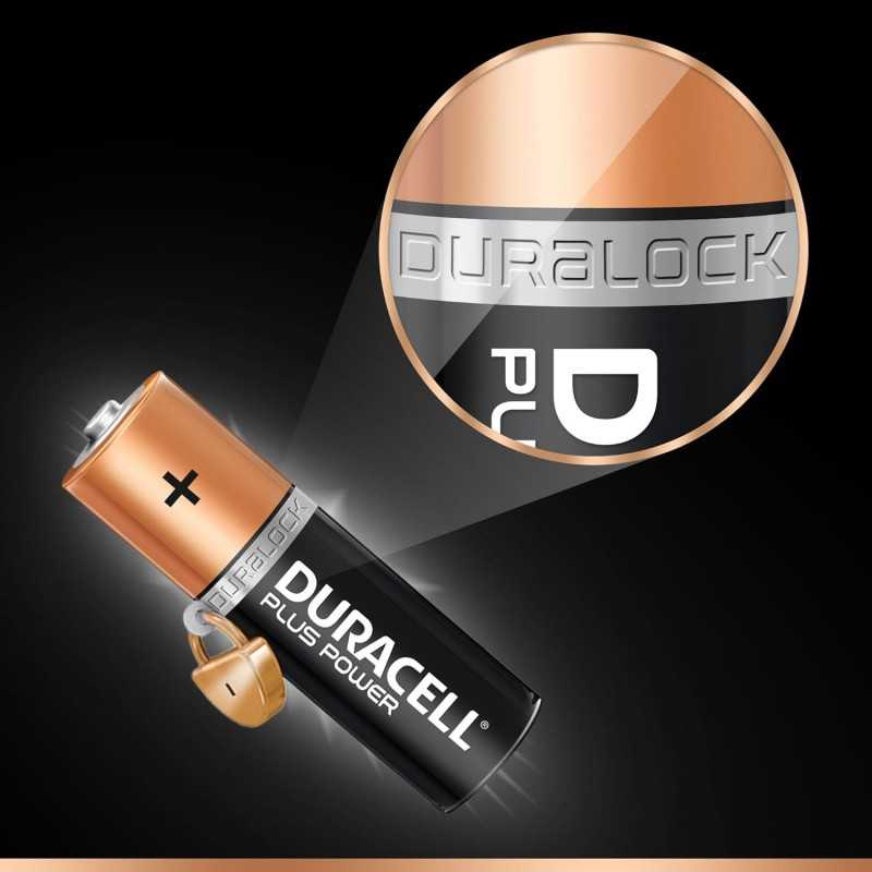 Duracell Plus Power Piles Alcalines type AA, Lot de 4 piles
