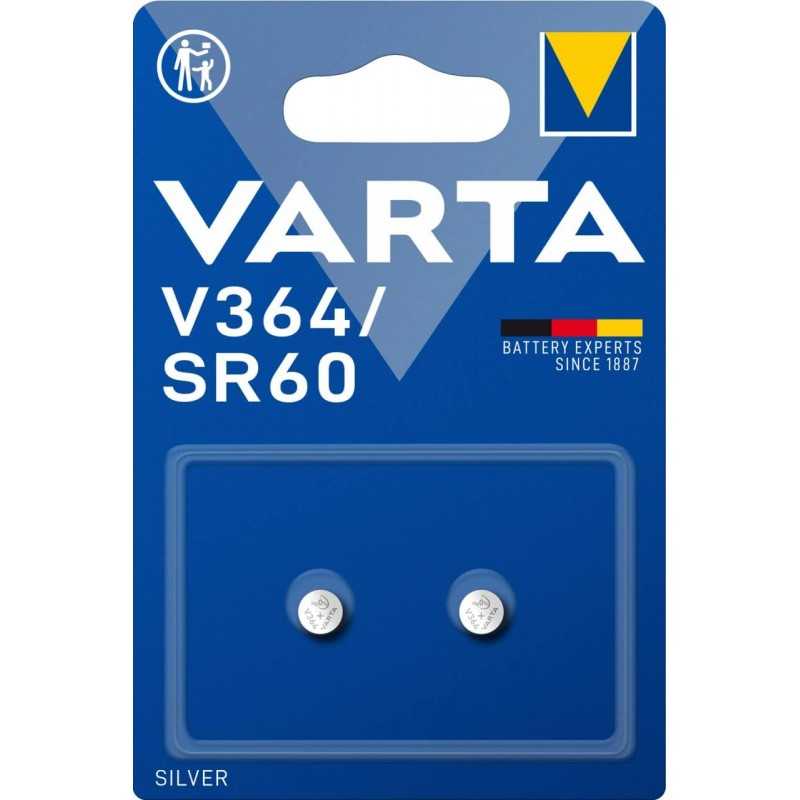 Varta Pack de 2 Piles Montre Oxyde d'Argent V364 SR60