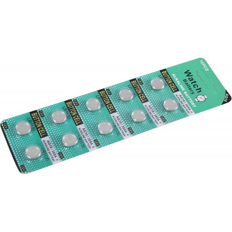 MCAOAL Lot de 10 piles bouton de rechange multi-usages LR1130 5 V AG10/LR54/389A/189/SR1130 pour appareils électroniques