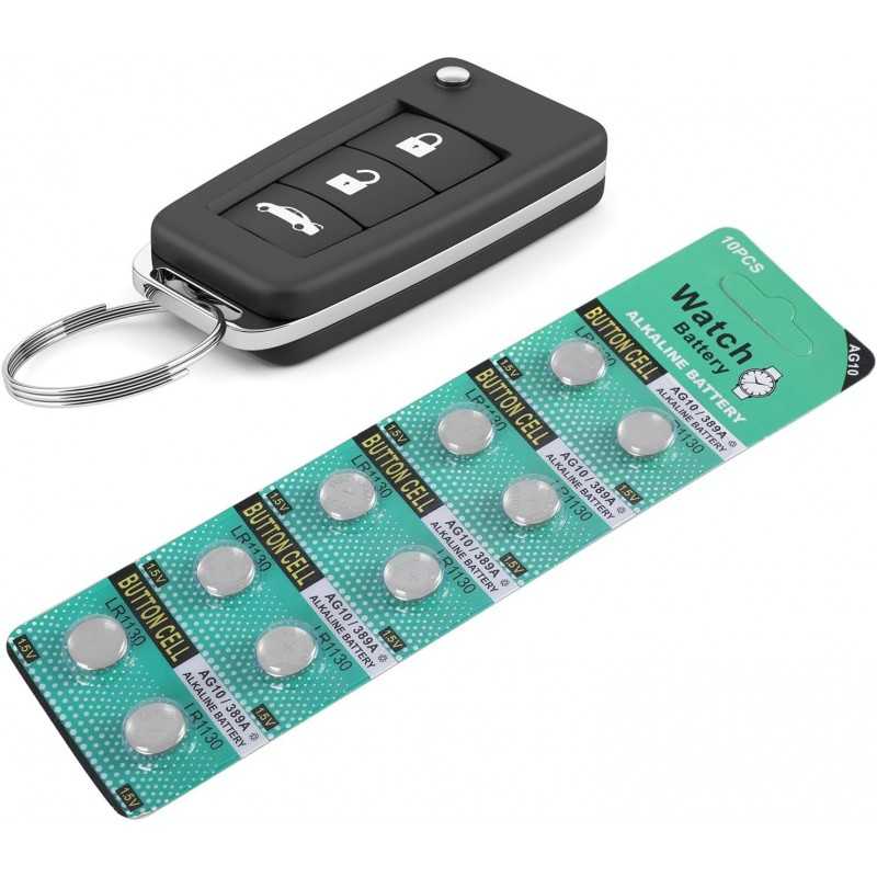 MCAOAL Lot de 10 piles bouton de rechange multi-usages LR1130 5 V AG10/LR54/389A/189/SR1130 pour appareils électroniques