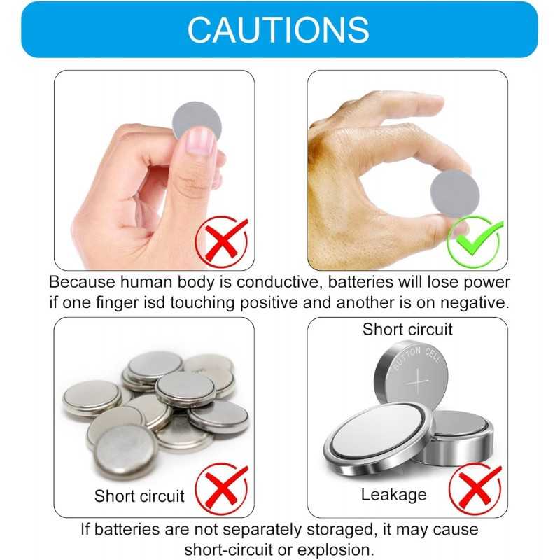 MCAOAL Lot de 5 piles bouton CR1620 3 V au lithium pour appareils électroniques non rechargeables