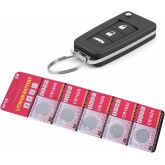 MCAOAL Lot de 5 piles bouton CR1620 3 V au lithium pour appareils électroniques non rechargeables