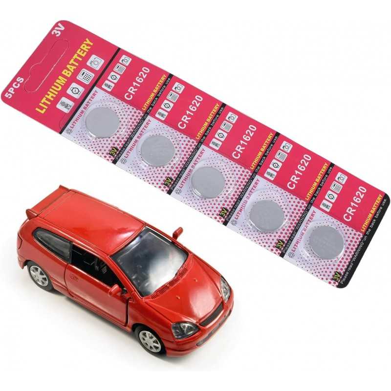 MCAOAL Lot de 5 piles bouton CR1620 3 V au lithium pour appareils électroniques non rechargeables