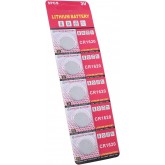 MCAOAL Lot de 5 piles bouton CR1620 3 V au lithium pour appareils électroniques non rechargeables