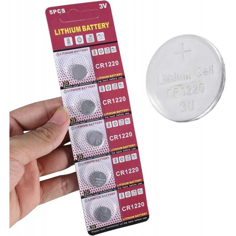 MCAOAL Multipacks CR1220 Lot de piles bouton au lithium 3 V CR1220 3 V pour appareils électroniques Gadgets