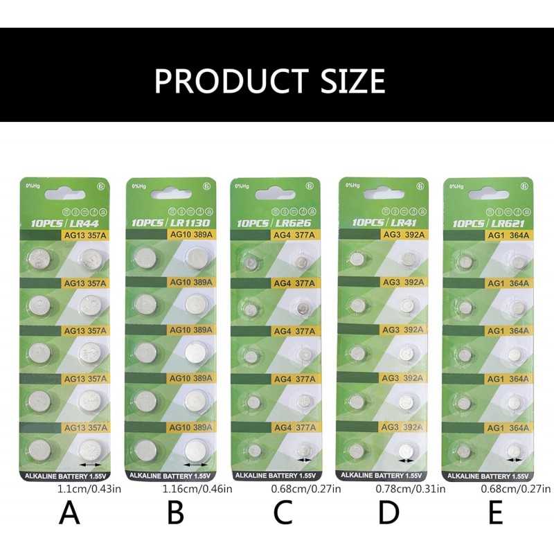 Piles bouton AG1 AG3 AG4 Durabilité pour un usage quotidien Tension stable pour petits appareils électroniques