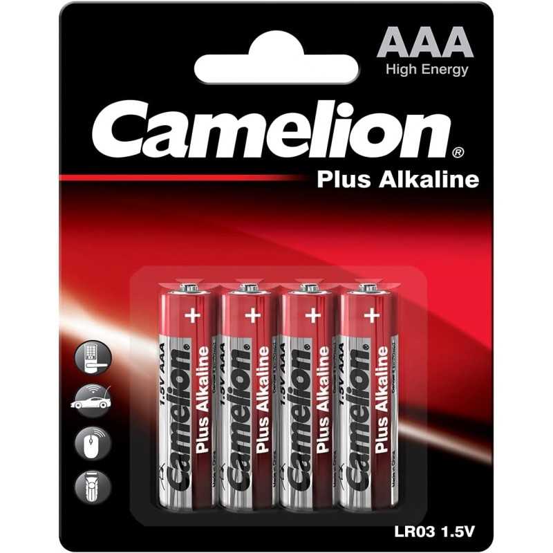 Camelion 59820 Pack de 4 Piles Alkaline universel LR3/AAA 1,5 V 1100 mAh Camelion 59820 Pack de 4 Piles Alkaline universel LR3/AAA 1,5 V 1100 mAh