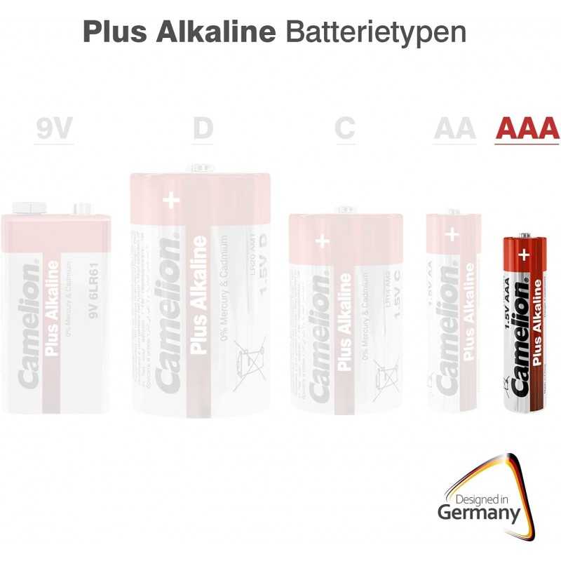 Camelion 59820 Pack de 4 Piles Alkaline universel LR3/AAA 1,5 V 1100 mAh