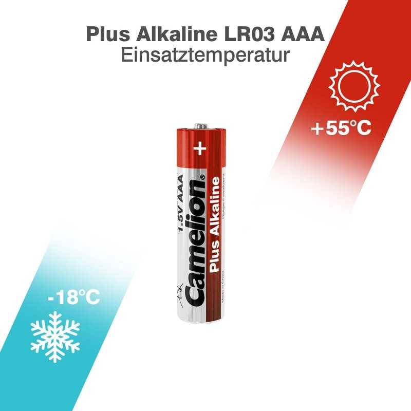 Camelion 59820 Pack de 4 Piles Alkaline universel LR3/AAA 1,5 V 1100 mAh
