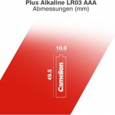 Camelion 59820 Pack de 4 Piles Alkaline universel LR3/AAA 1,5 V 1100 mAh