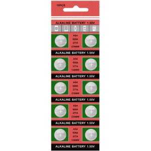 Lot de 10 piles bouton AG4 377 LR626 avec tensions stables pour montres et gadgets